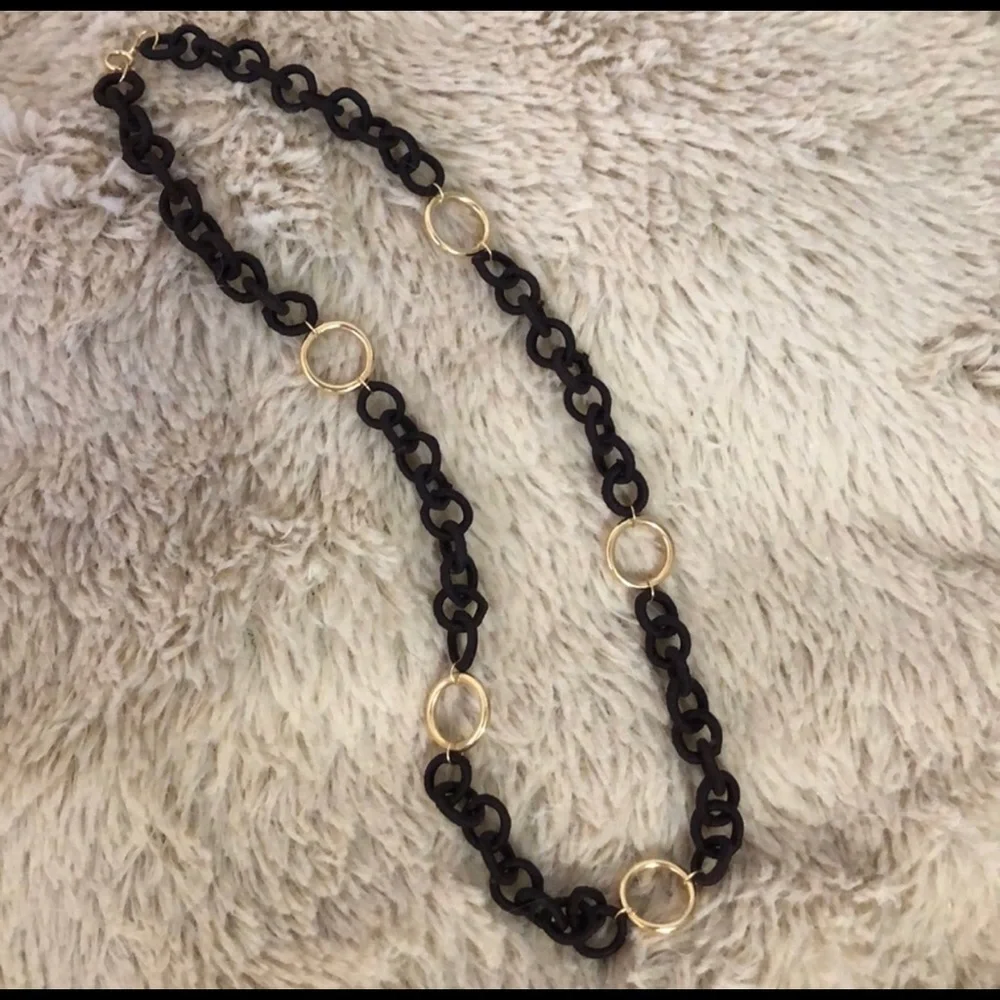 Circle LINK NECKLACE round RICH classy Circular links Statement necklace gold